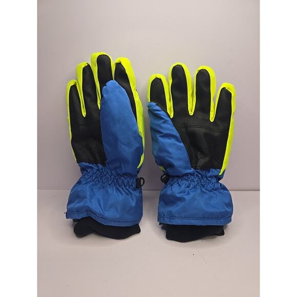 Marsnow Childrens Nylon Gloves Fleece Lined Blue,Black, And Yellow - Picture 2 of 5